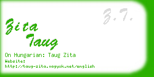 zita taug business card